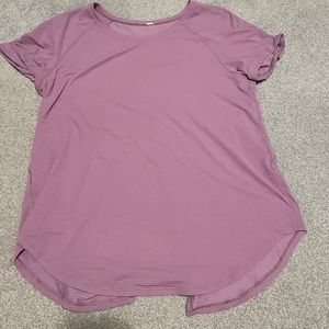 Pinky purple lululemon open up tie back tee